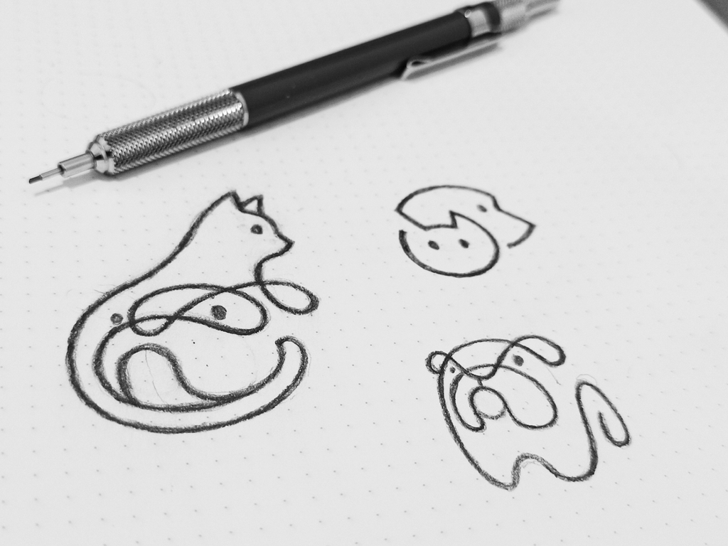 simple drawing art squirrel landing logo design inspiration Stock Vector |  Adobe Stock